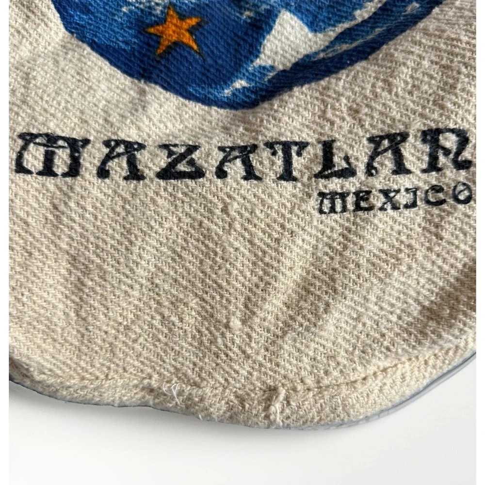Vintage Corona Mazatlan Mexico Drawstring Backpack Cotton Beer Promo Travel Bag